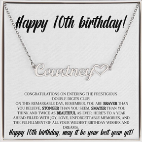 10th Birthday Custom Name Necklace