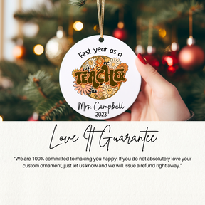 Teacher Ornament - Personalized Teacher Appreciation Gift