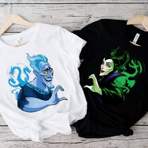 Maleficent And Hades Couple Halloween Shirt - Villian Couple Costume