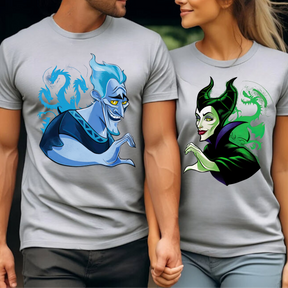 Maleficent And Hades Couple Halloween Shirt - Villian Couple Costume