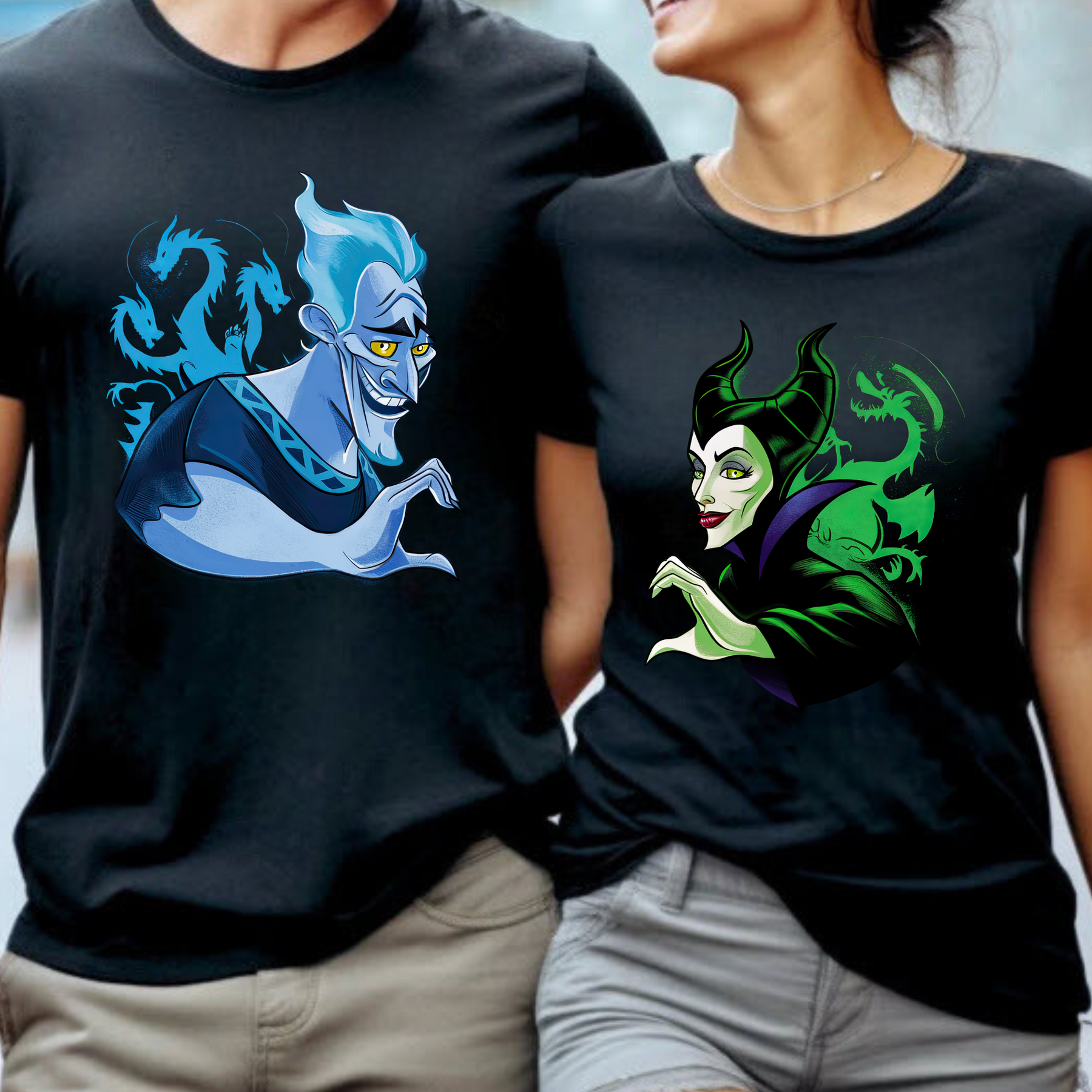 Maleficent And Hades Couple Halloween Shirt - Villian Couple Costume