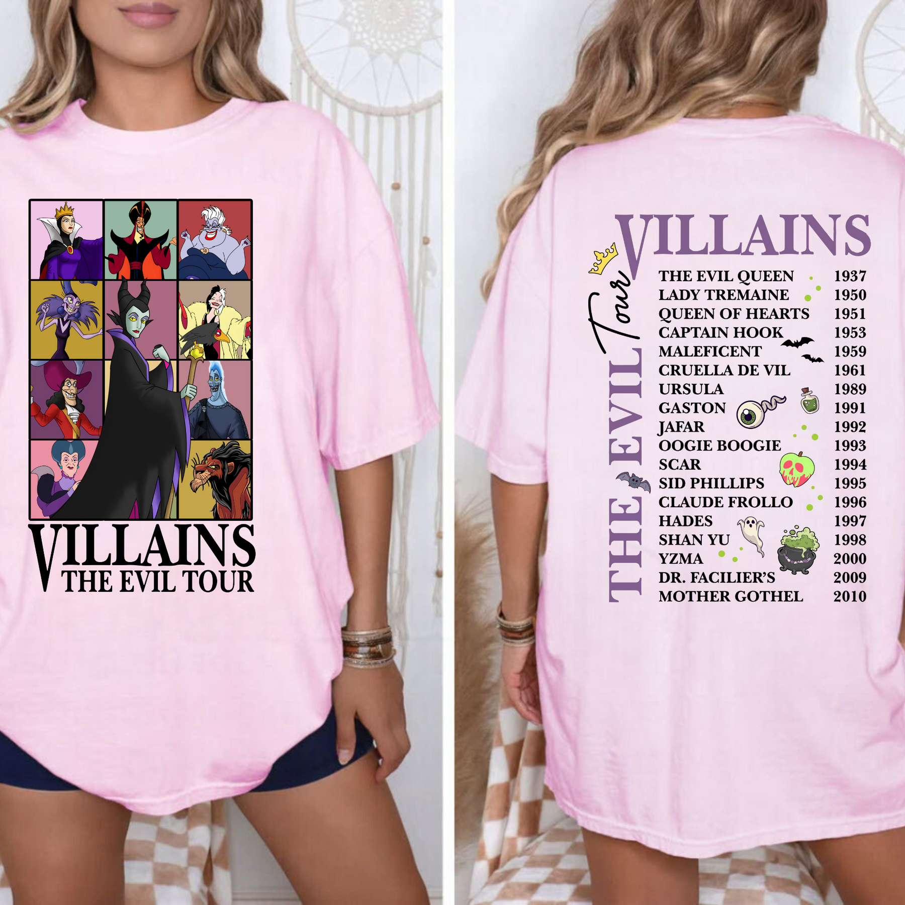 Villains Evil Tour Shirt - Villains Characters Shirt