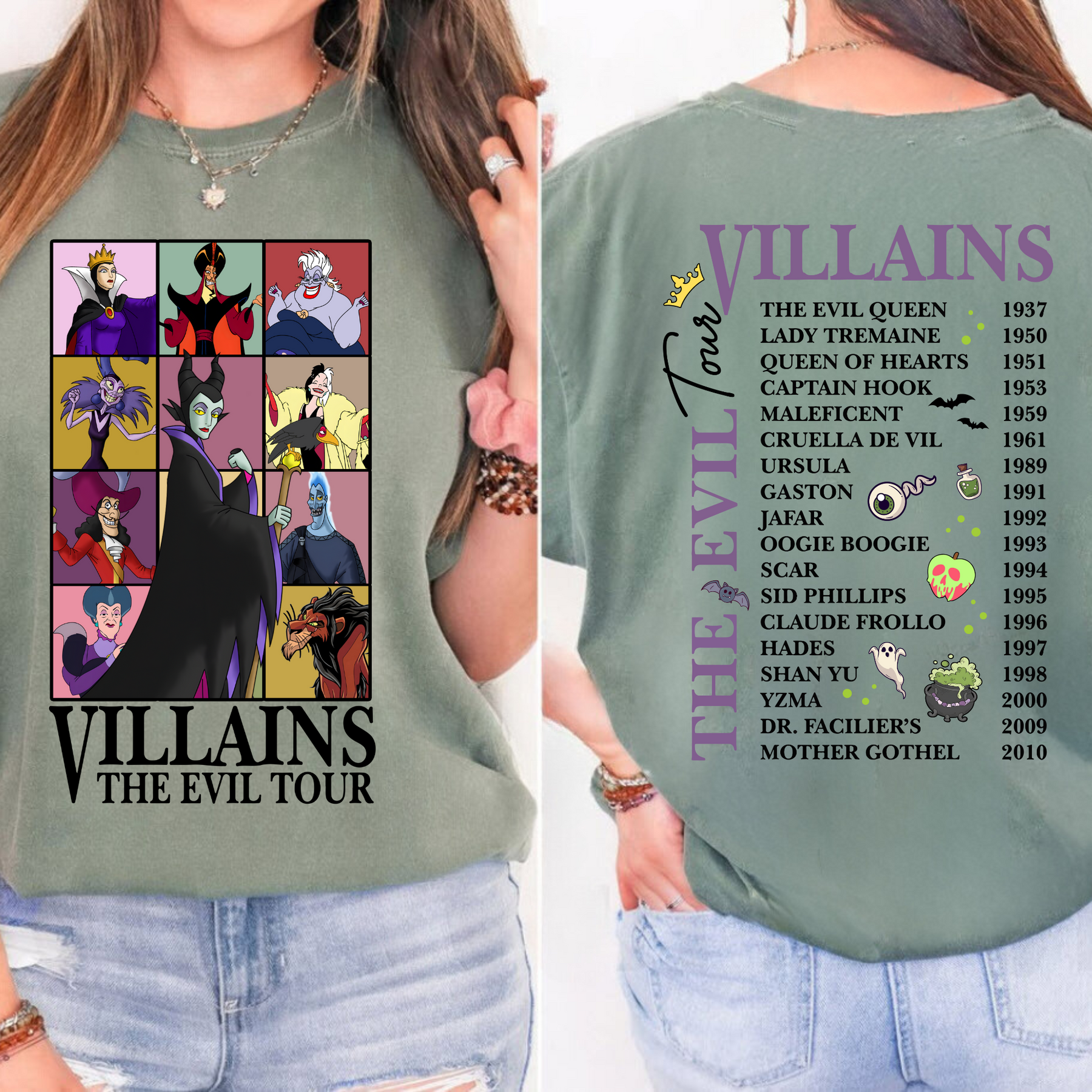 Villains Evil Tour Shirt - Villains Characters Shirt