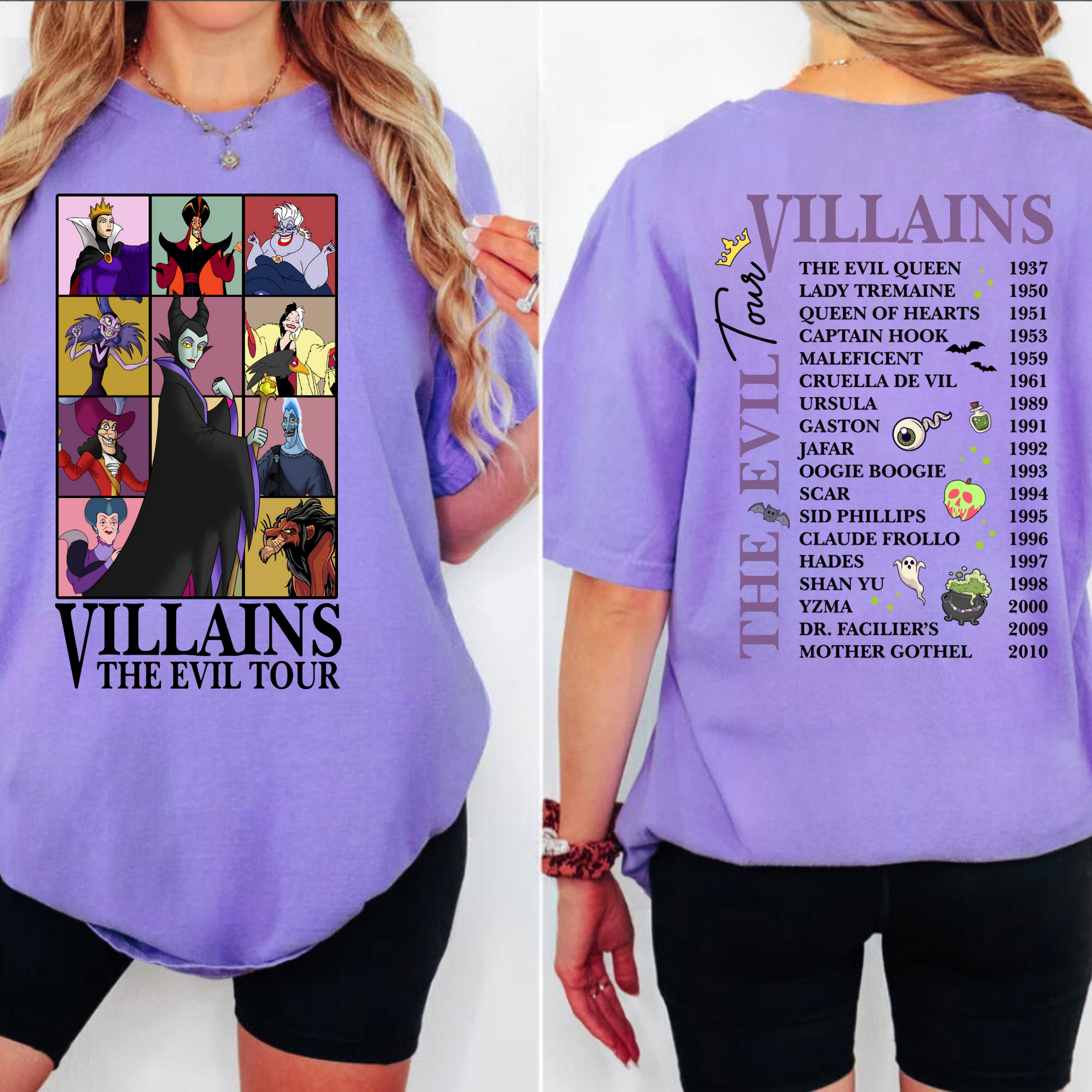 Villains Evil Tour Shirt - Villains Characters Shirt