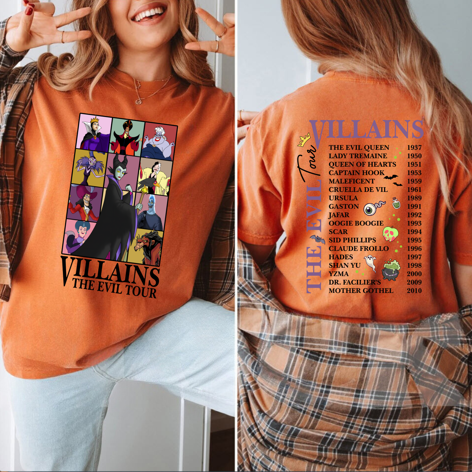 Villains Evil Tour Shirt - Villains Characters Shirt