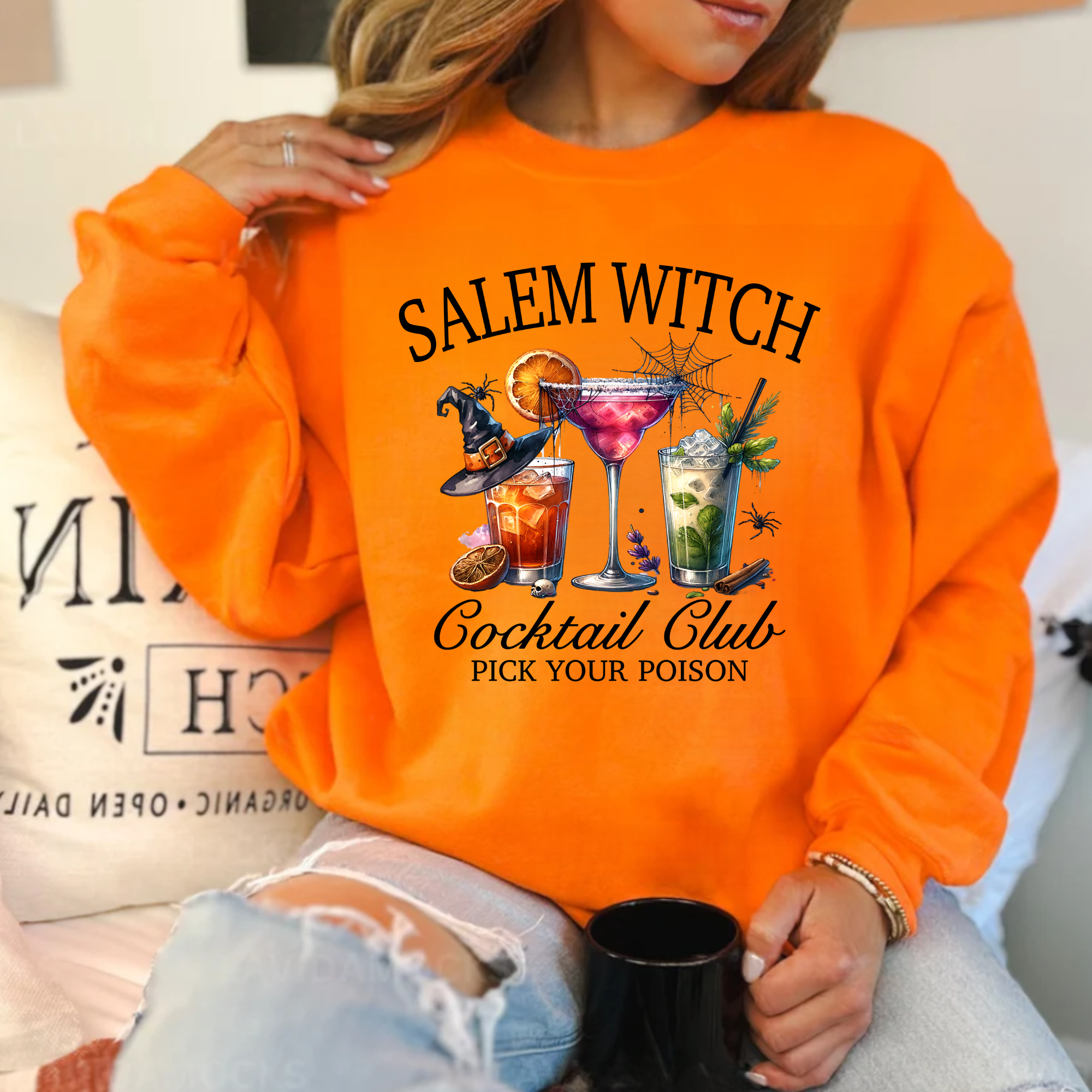 Salem Witch Cocktail Club Salem Witch Shirt For Fall Themed Party Witch Club Shirt It's Spooky Season Yall Salem Witch Sweatshirt Halloween