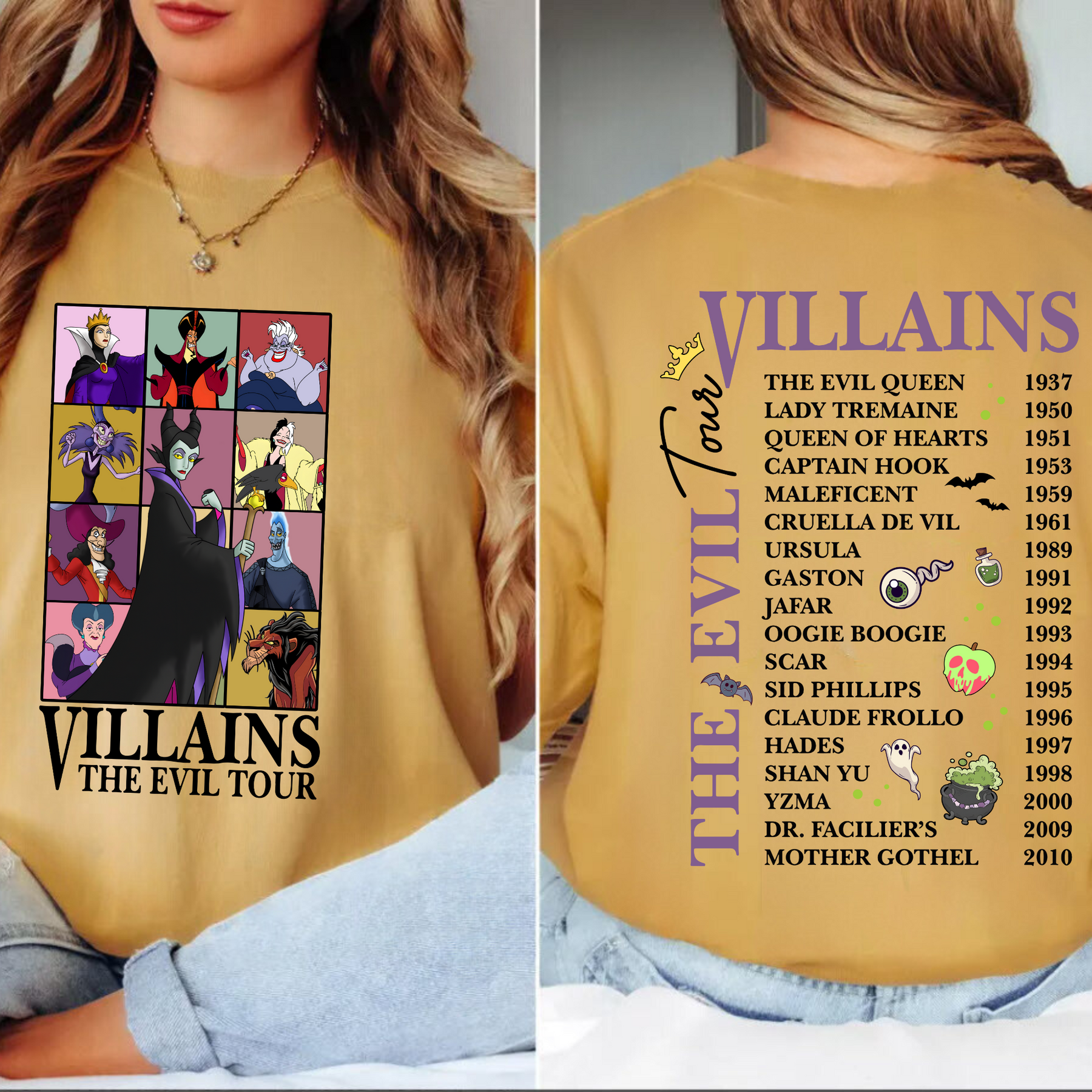 Villains Evil Tour Shirt - Villains Characters Shirt