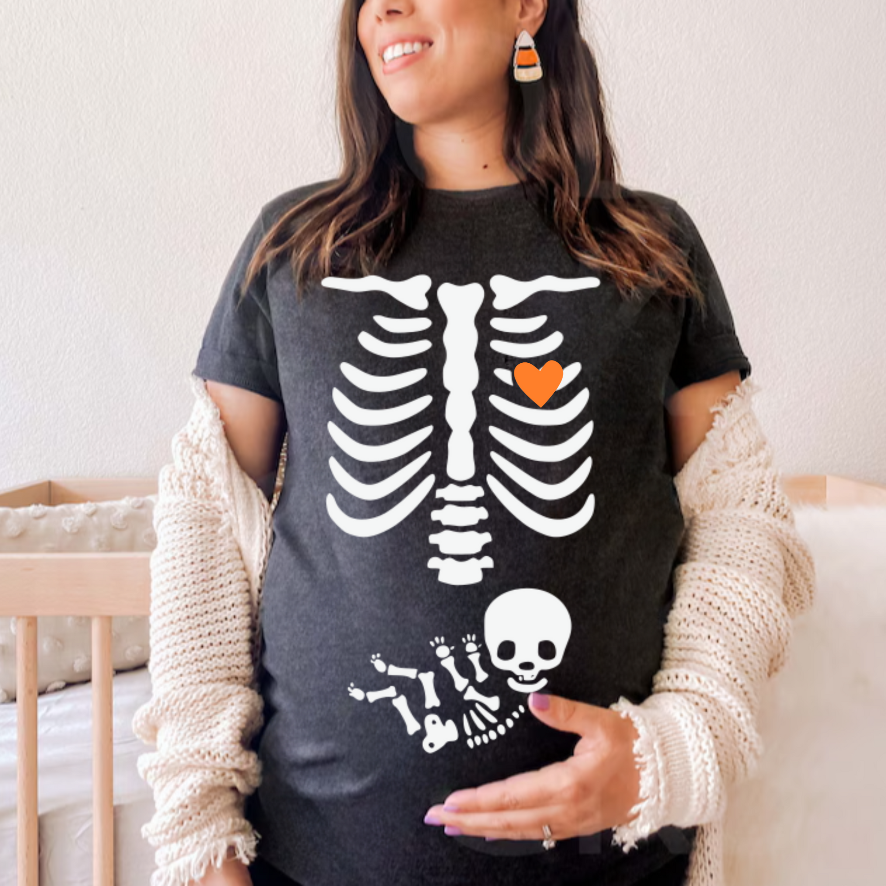 Skeleton Maternity Halloween Costume -  Costume For New Mom