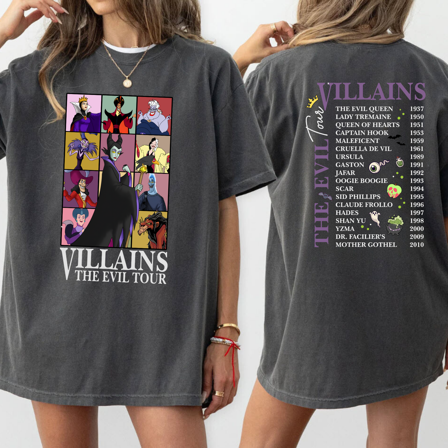 Villains Evil Tour Shirt - Villains Characters Shirt