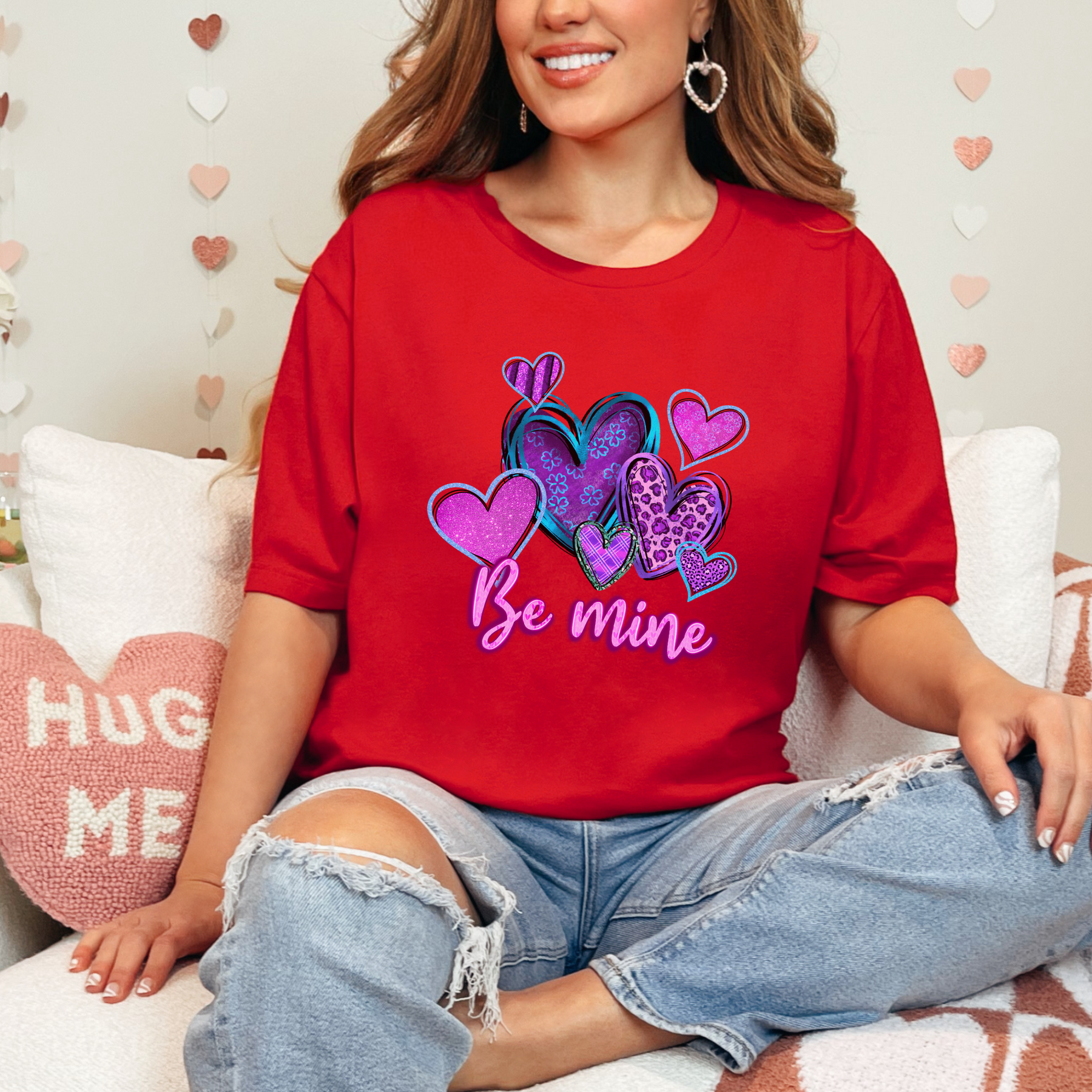 Doodle Heart Valentines Shirt - Gift For Valentine