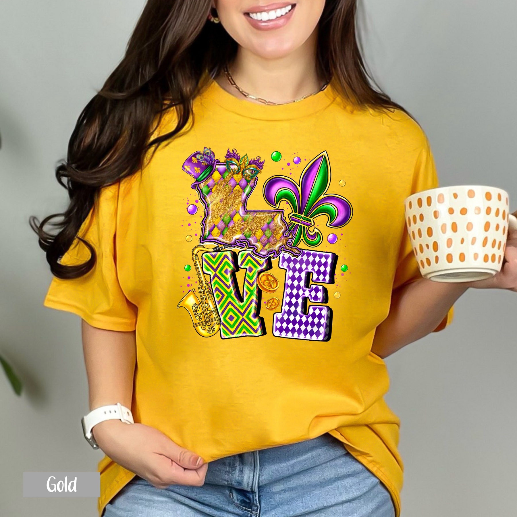 Louisiana Love Shirt - Mardi Gras Gift