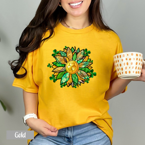 Lucky Shamrock Sunflower Shirt - St. Patrick's Day Gift