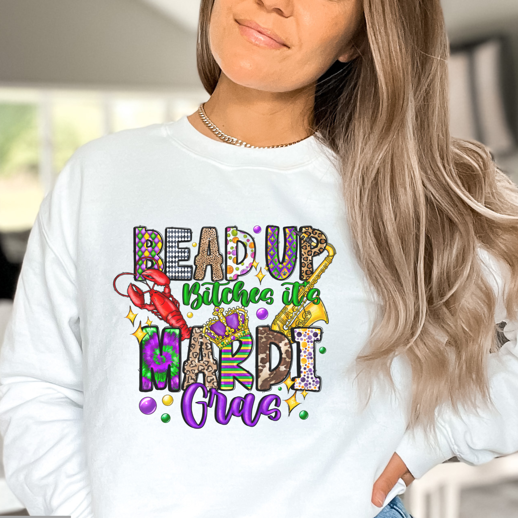 Bead Up Mardi Gras Shirt - Mardi Gras Carnival Gift