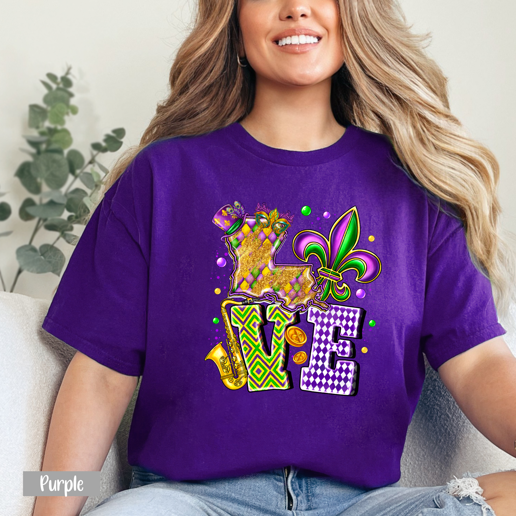 Louisiana Love Shirt - Mardi Gras Gift