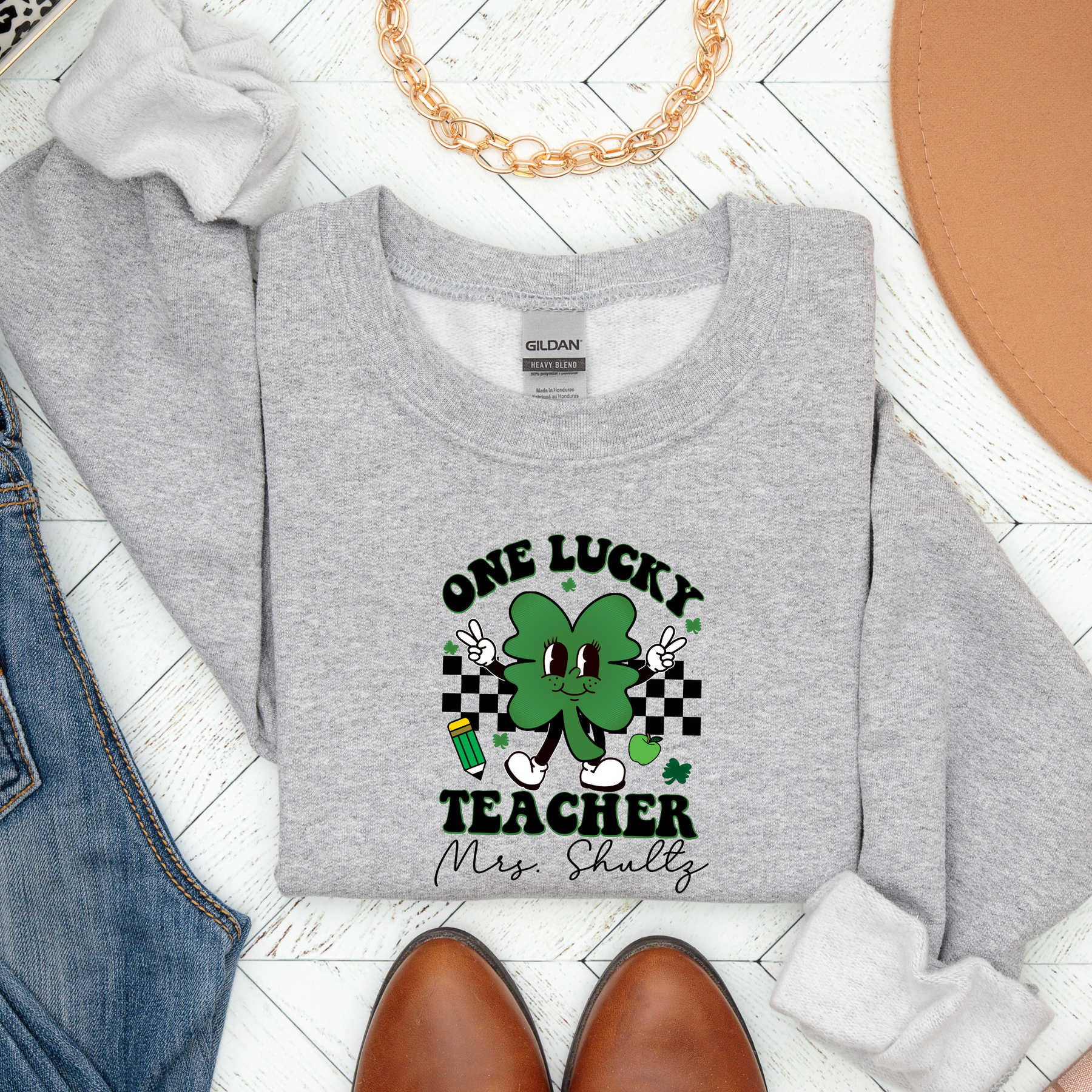 One Lucky Teacher St. Patricks Day Shirt - Personalized Teacher Shirts