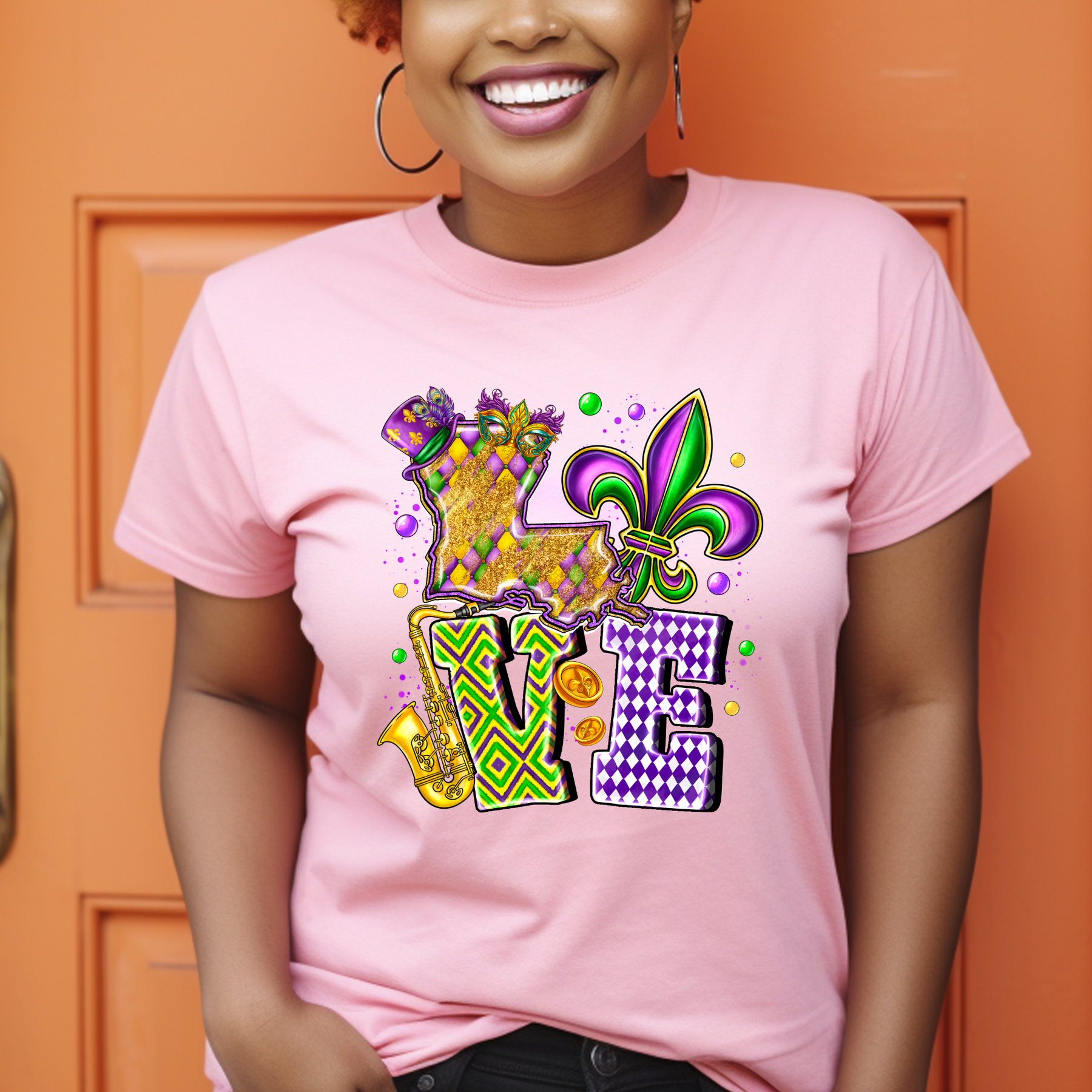 Louisiana Love Shirt - Mardi Gras Gift