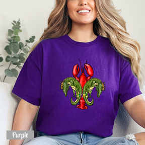 Crawfish and Crocodile Mardi Gras Carnival Shirt - Mardi Gras Gift