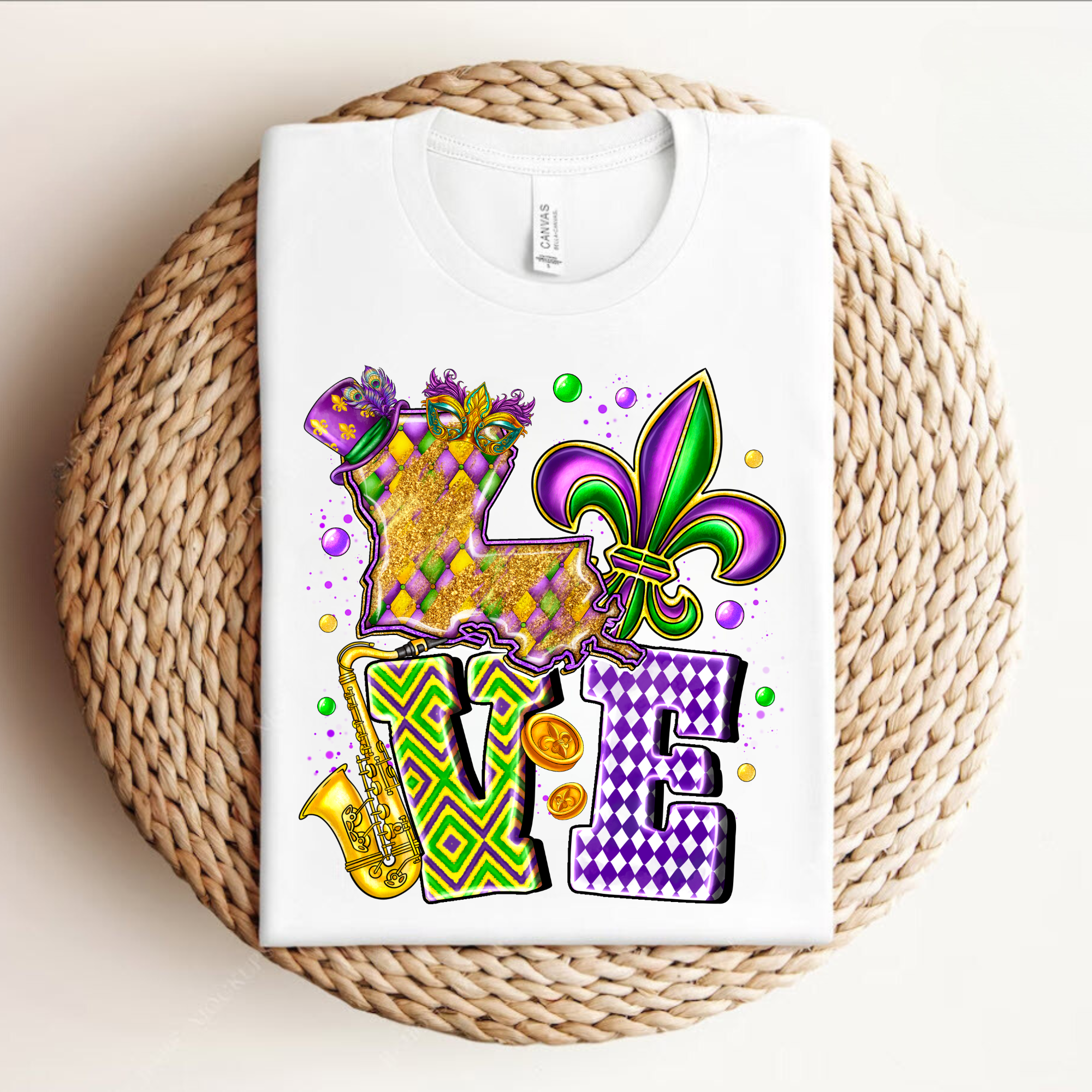 Louisiana Love Shirt - Mardi Gras Gift