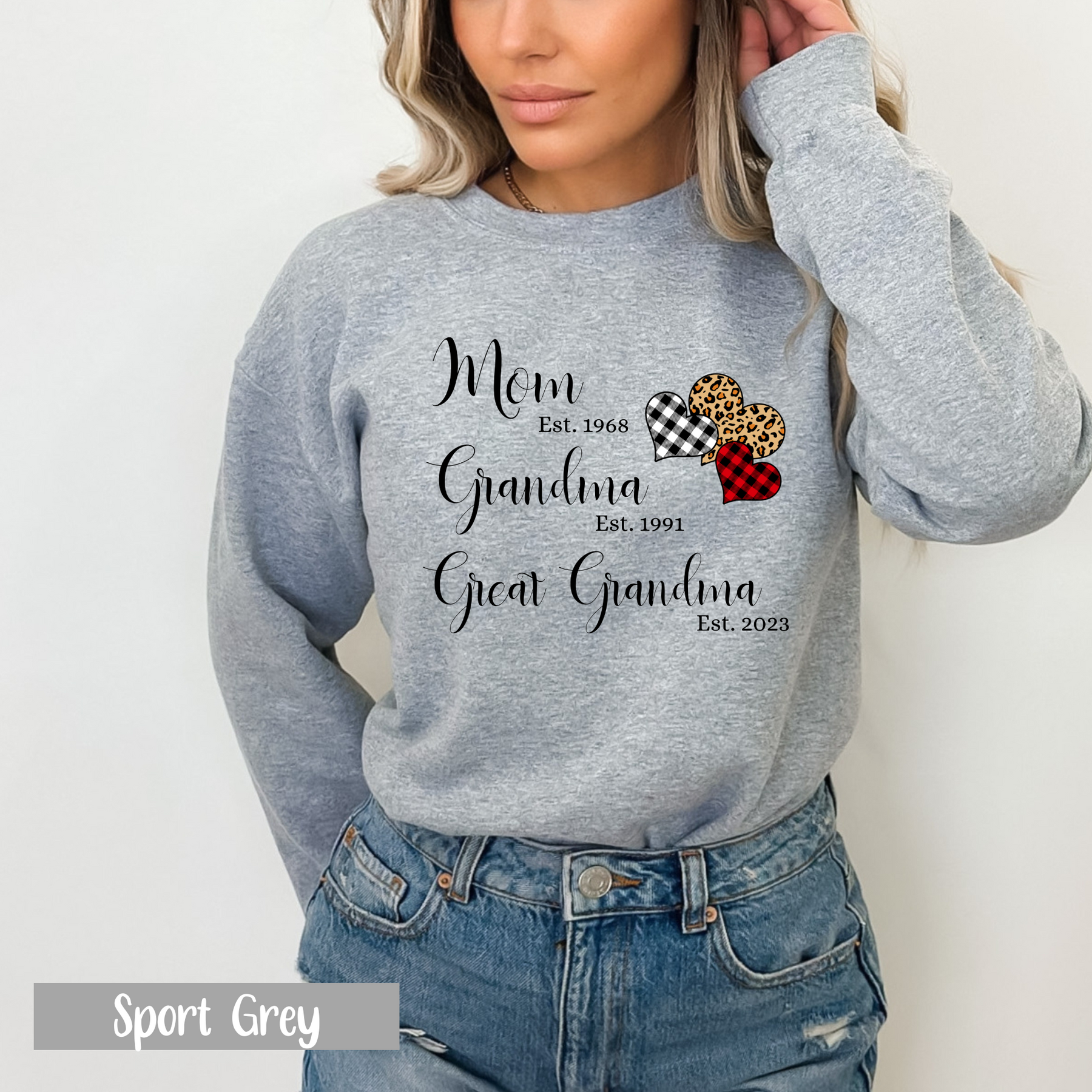 Personalized Mom Grandma Great-Grandma Sweatshirt - Gift For Her