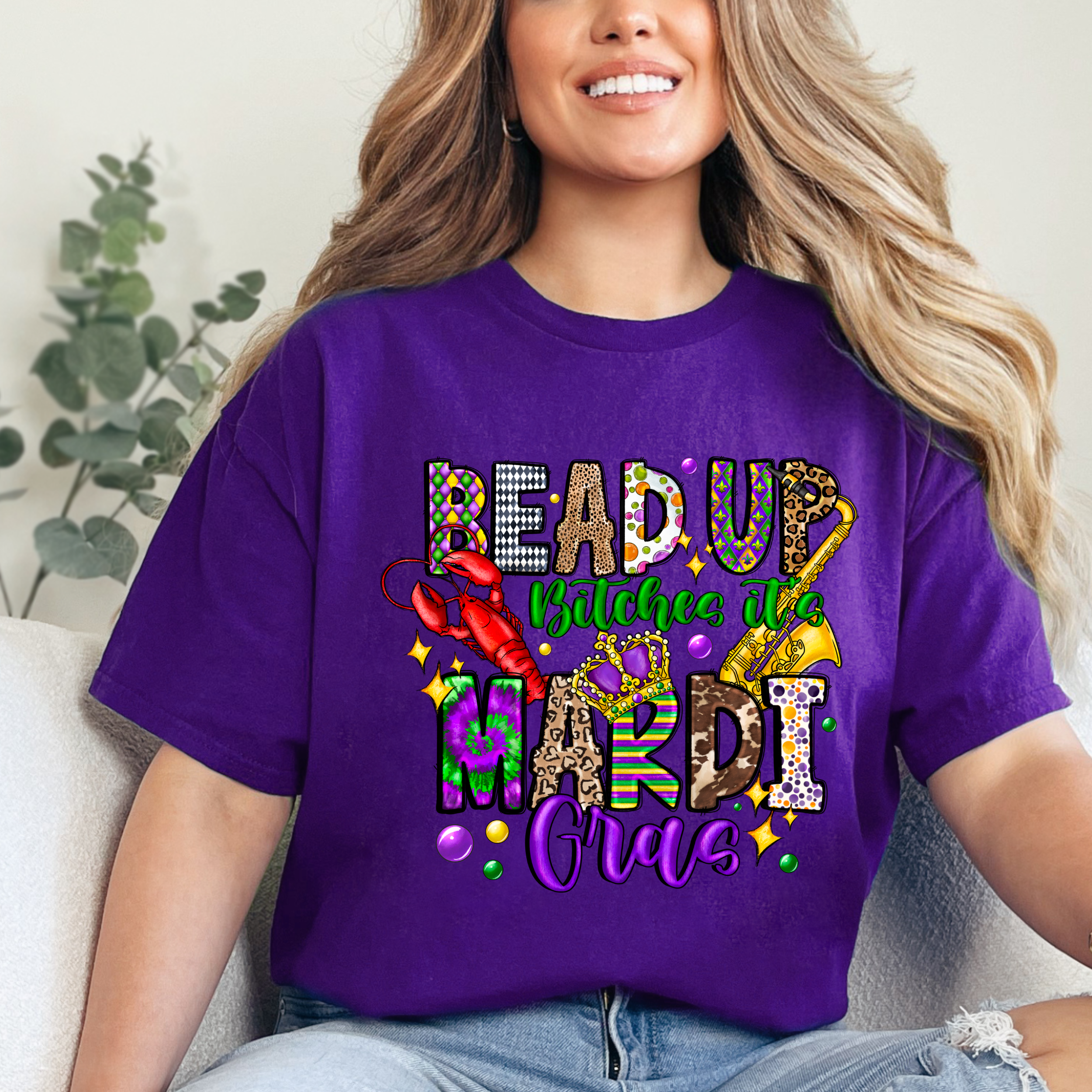 Bead Up Mardi Gras Shirt - Mardi Gras Carnival Gift