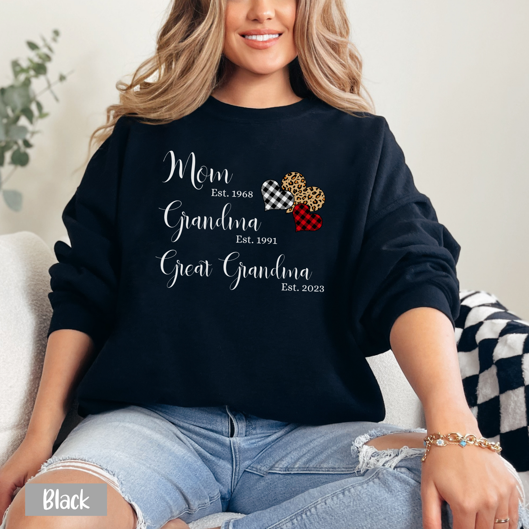 Personalized Mom Grandma Great-Grandma Sweatshirt - Gift For Her