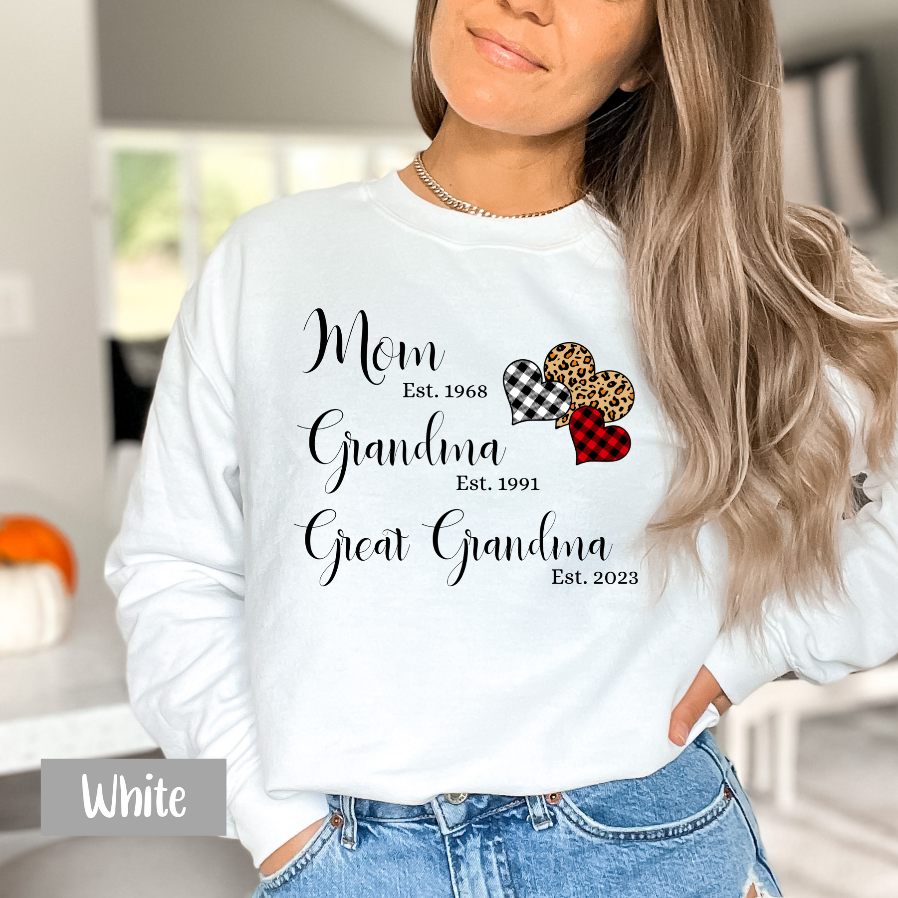 Personalized Mom Grandma Great-Grandma Sweatshirt - Gift For Her