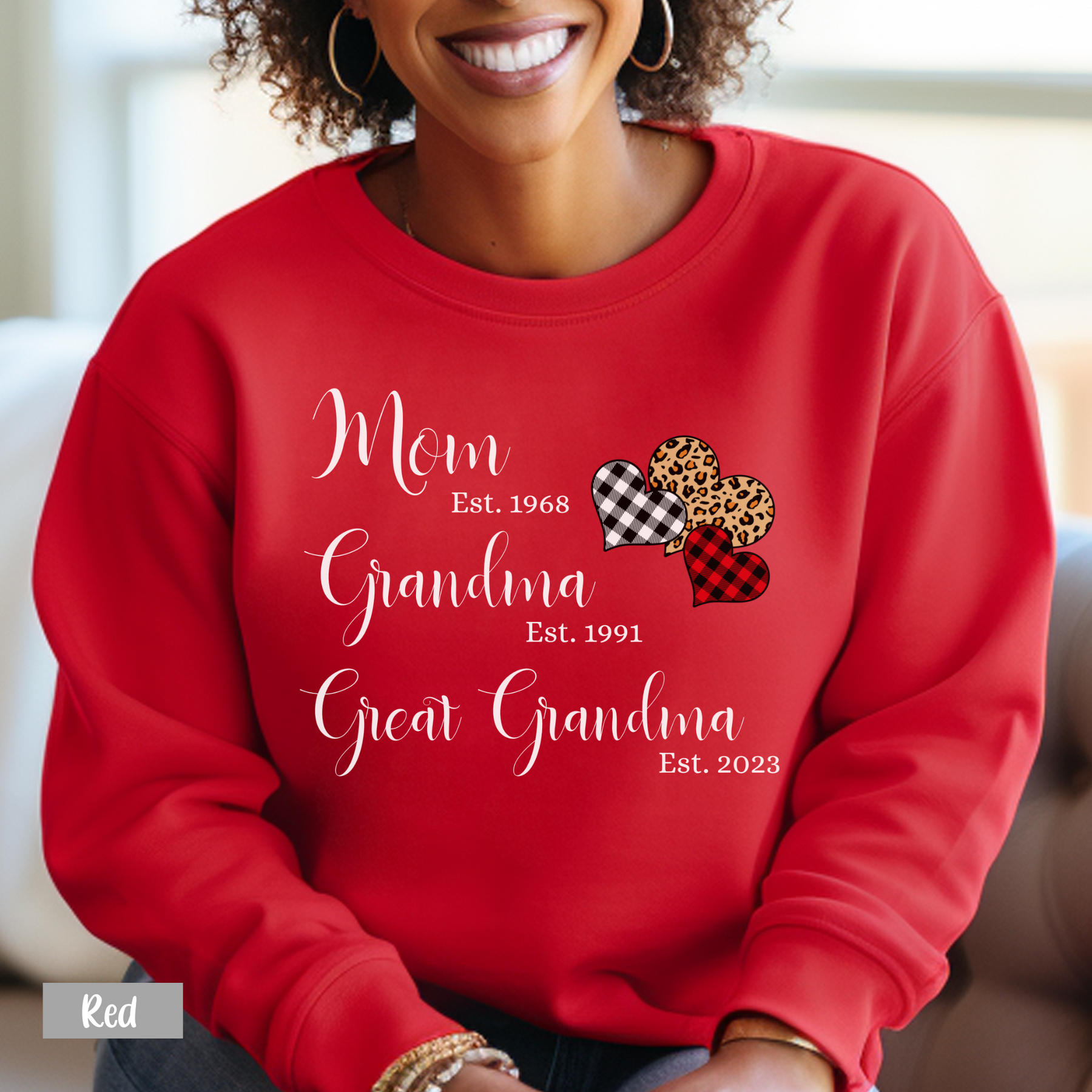 Personalized Mom Grandma Great-Grandma Sweatshirt - Gift For Her