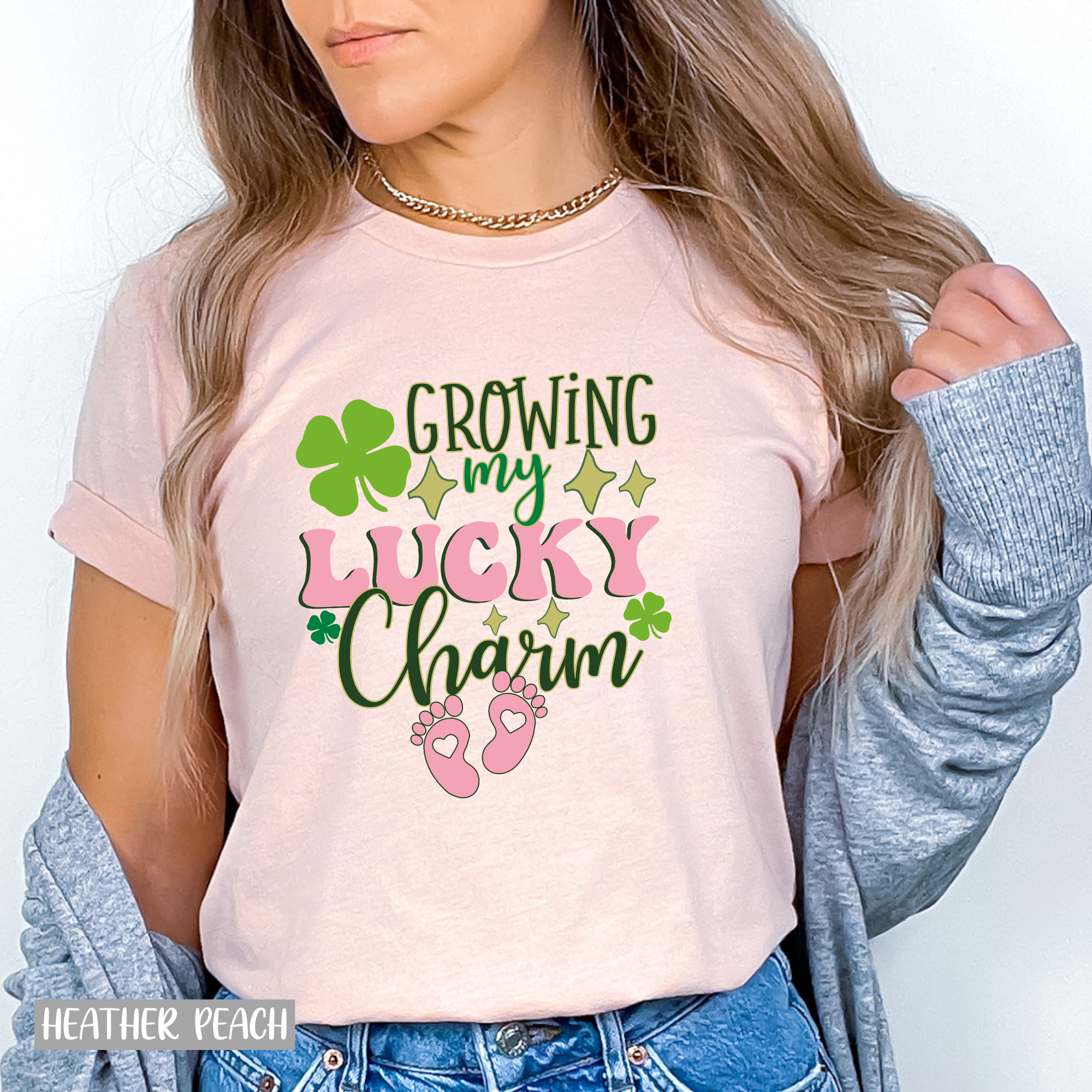 Growing Lucky Charm Pregnancy Announcement - Baby Reveal Tees