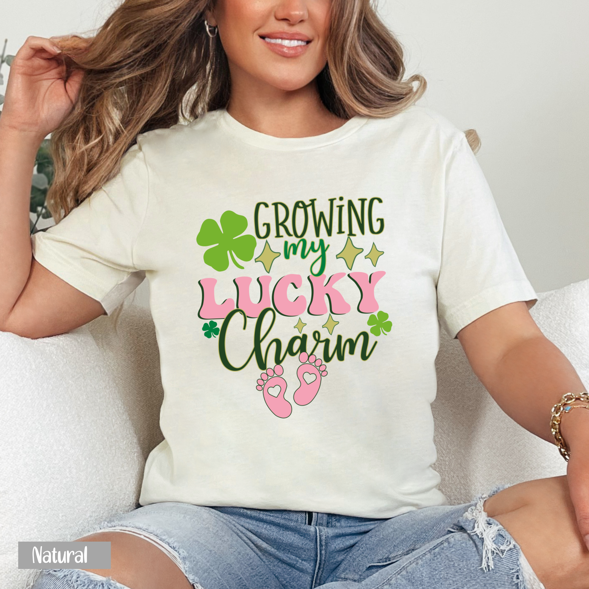 Growing Lucky Charm Pregnancy Announcement - Baby Reveal Tees