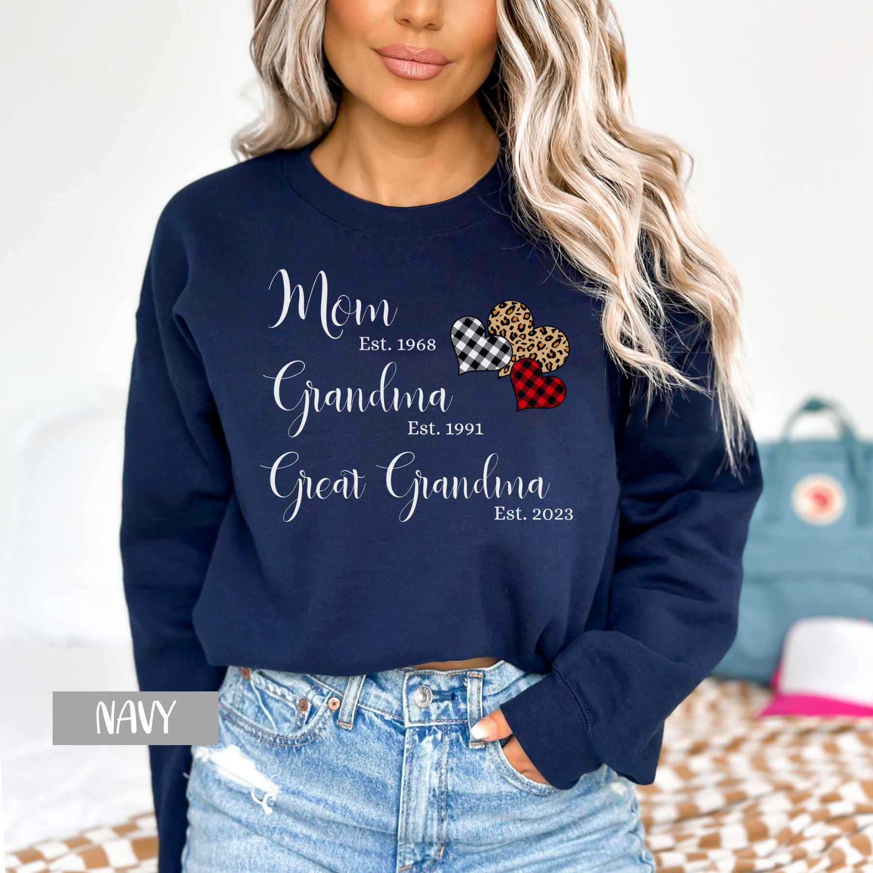 Personalized Mom Grandma Great-Grandma Sweatshirt - Gift For Her