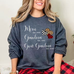 Personalized Mom Grandma Great-Grandma Sweatshirt - Gift For Her