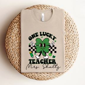 One Lucky Teacher St. Patricks Day Shirt - Personalized Teacher Shirts