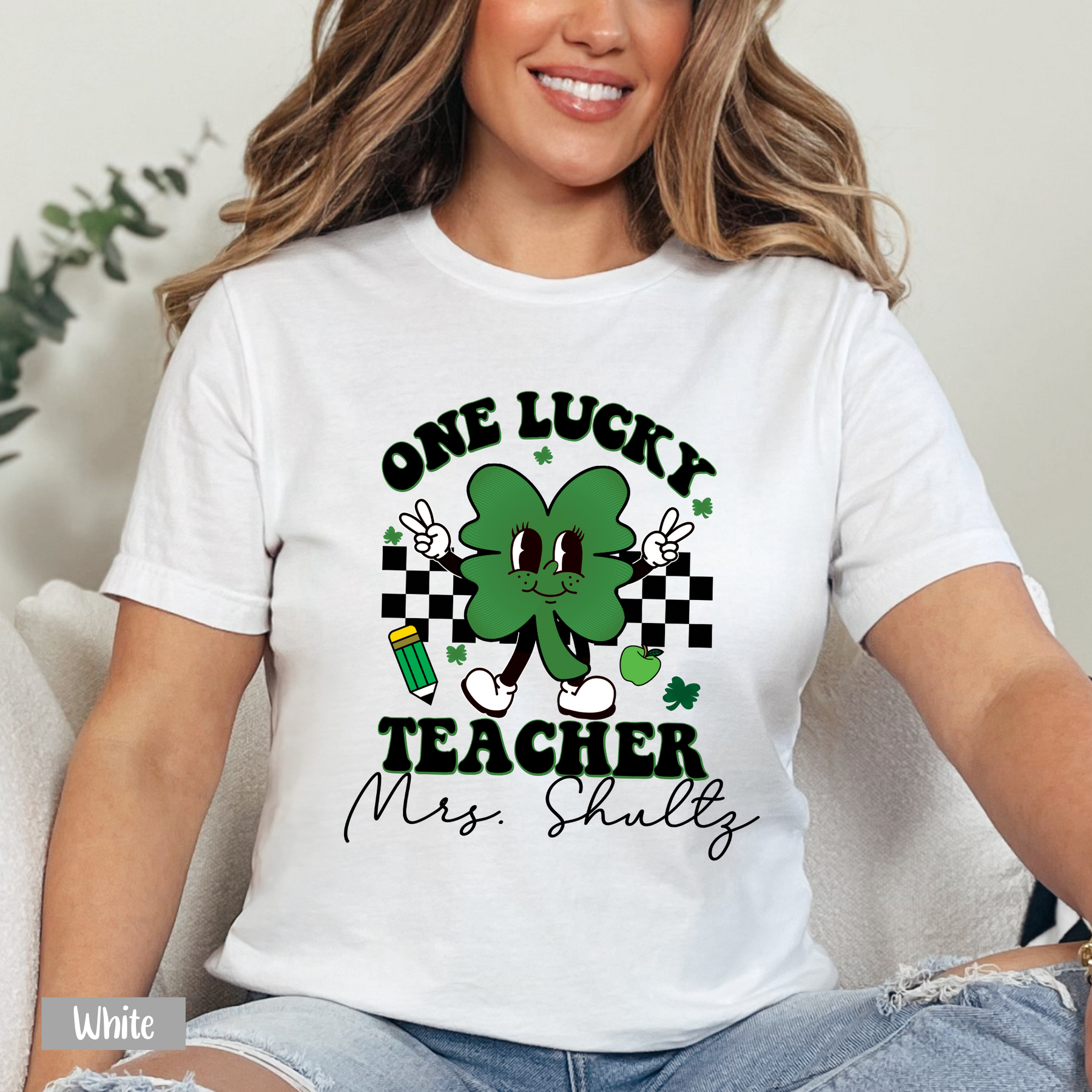 One Lucky Teacher St. Patricks Day Shirt - Personalized Teacher Shirts