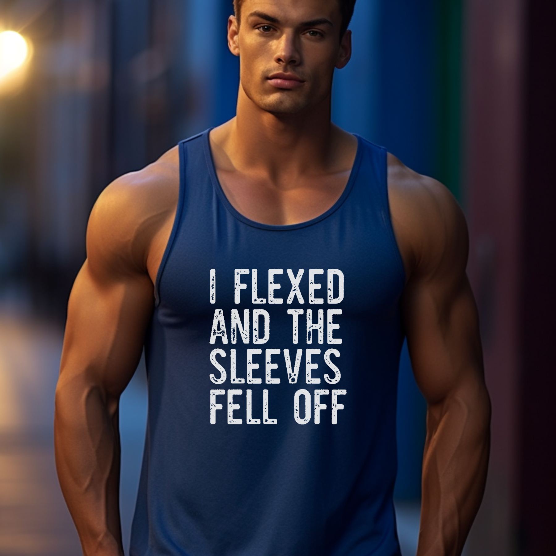 I Flexed And The Sleeves Fell Off Tank - Funny Gym Shirt
