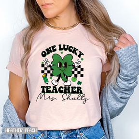 One Lucky Teacher St. Patricks Day Shirt - Personalized Teacher Shirts