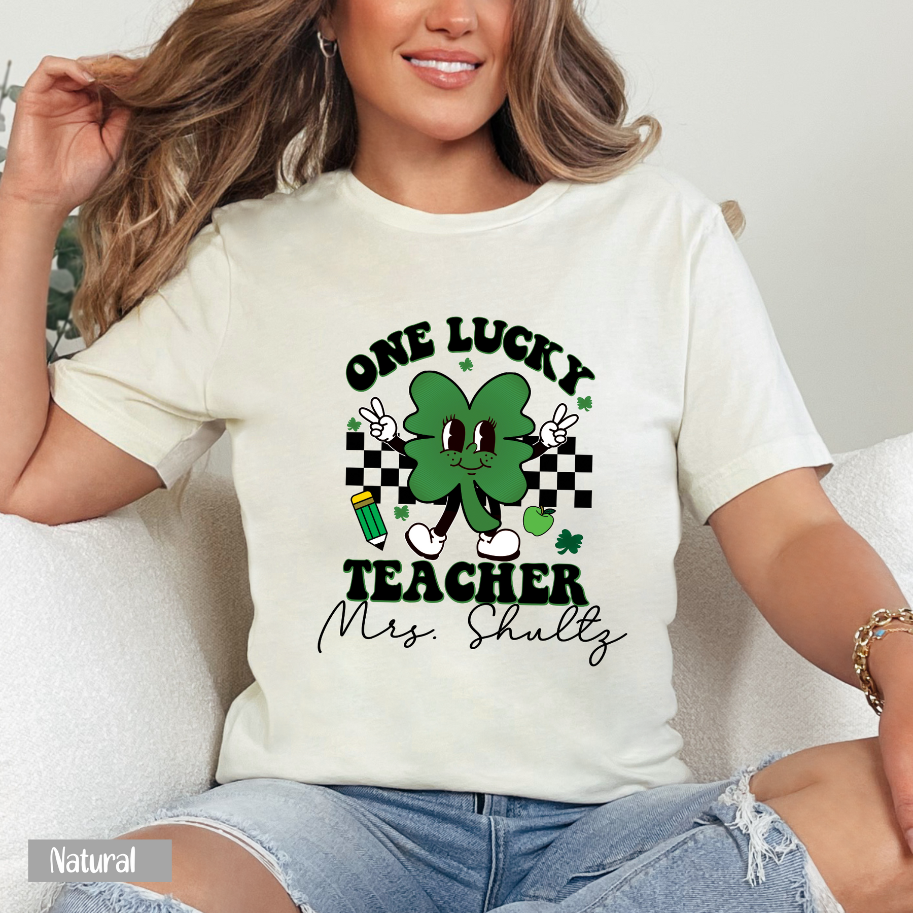 One Lucky Teacher St. Patricks Day Shirt - Personalized Teacher Shirts