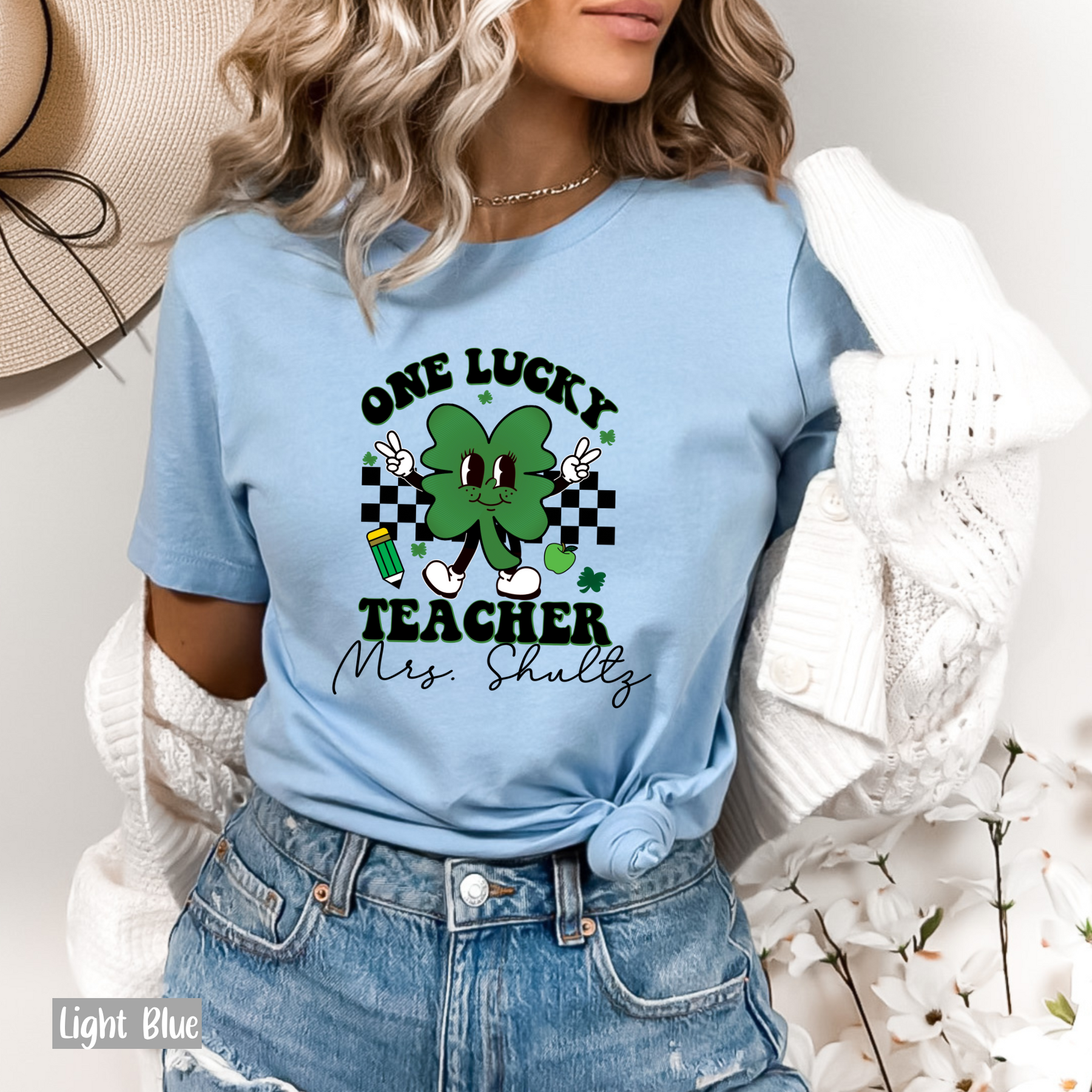 One Lucky Teacher St. Patricks Day Shirt - Personalized Teacher Shirts