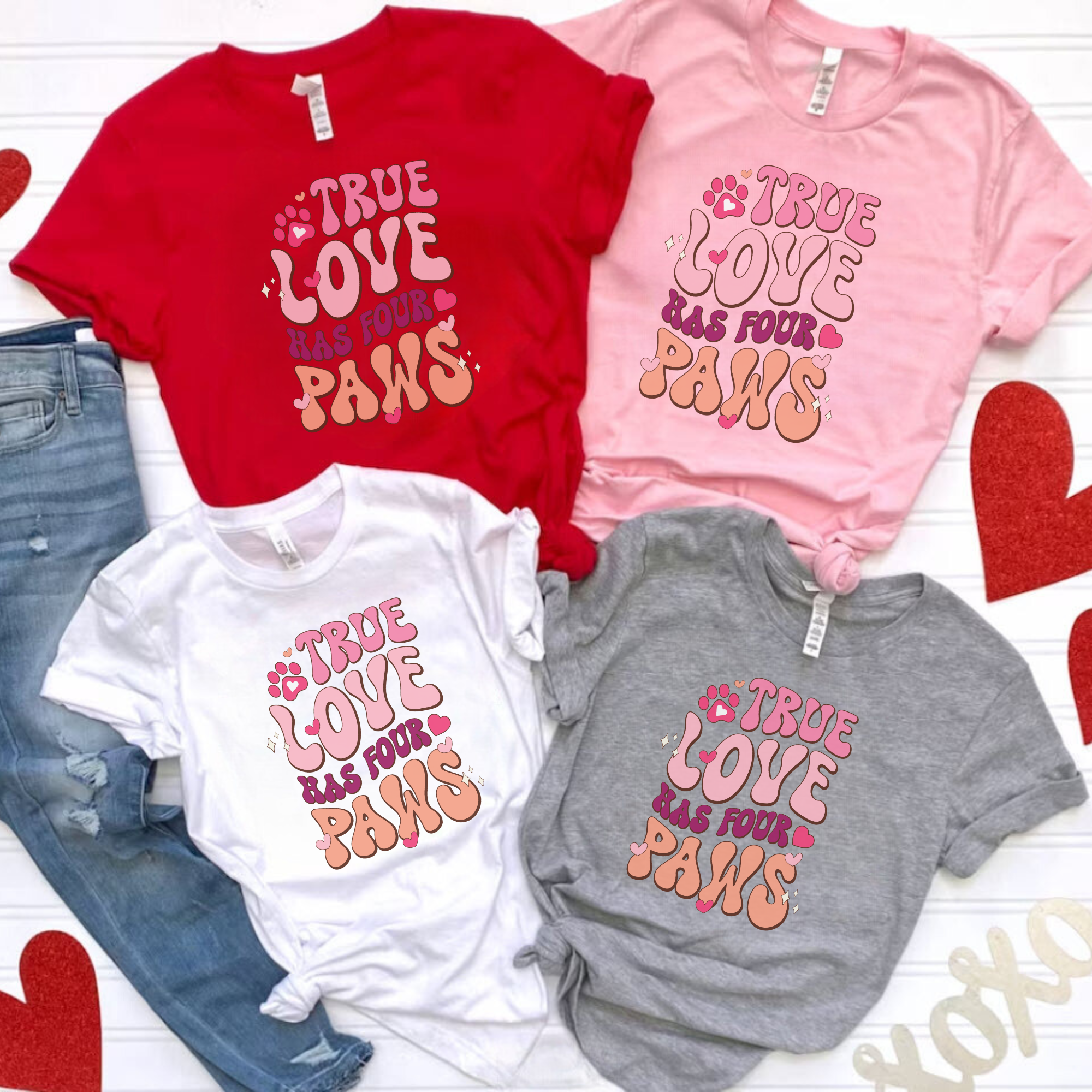 True Love Has Four Paws Shirt - Dog Lover Shirt