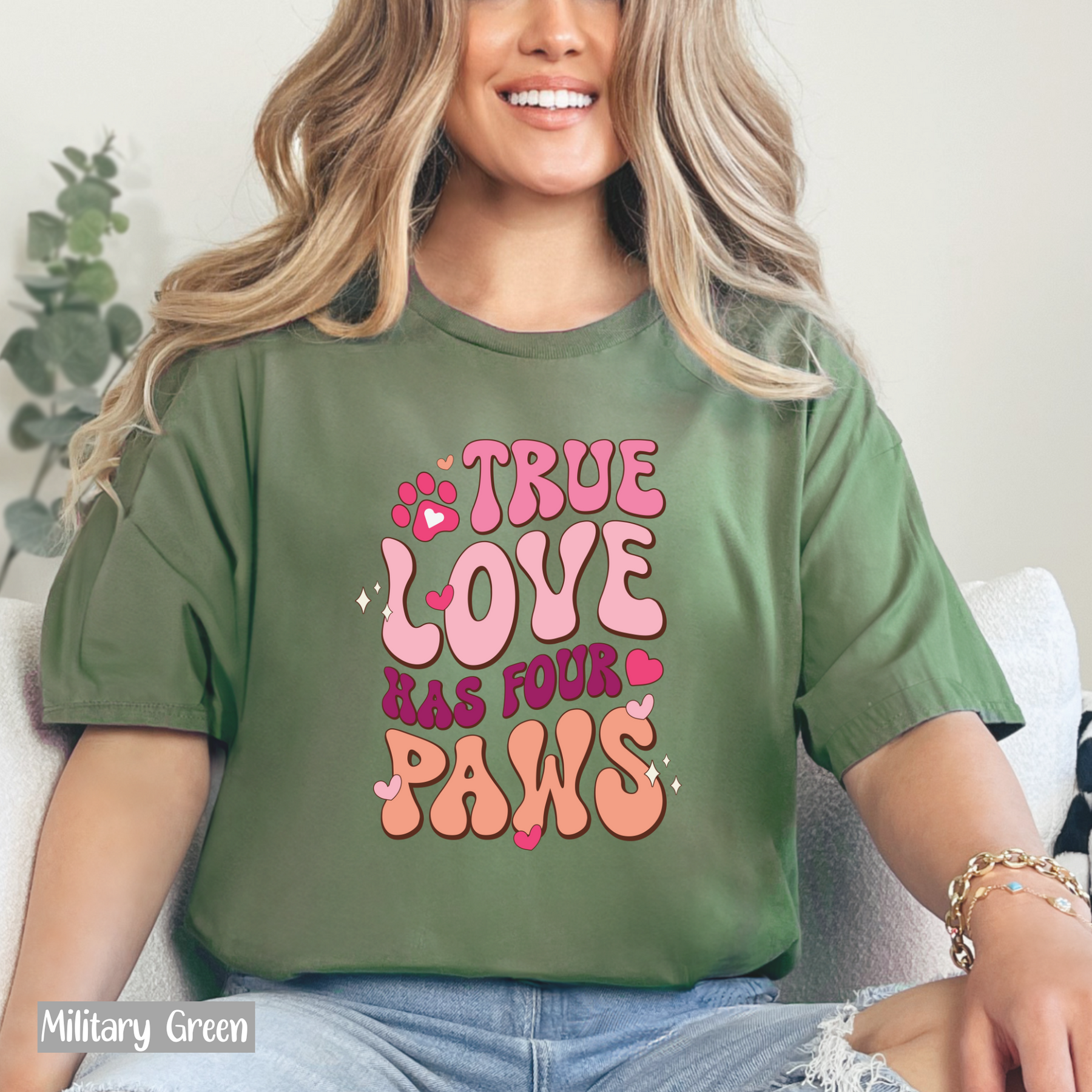 True Love Has Four Paws Shirt - Dog Lover Shirt