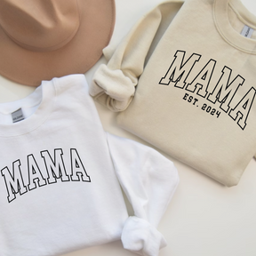 Mama Est Sweatshirt - Gift For Mom or Grandma