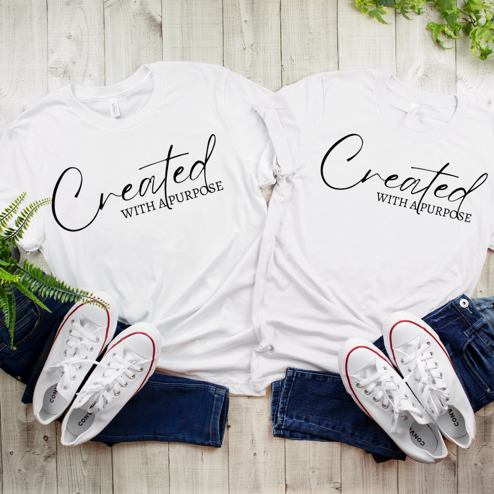 Christian Apparel Faith Based Shirt - Created With A Purpose