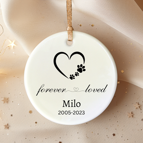 Dog Memorial Ornament - Personalized Pet Ornament Keepsake