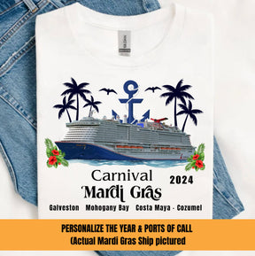 Carnival Mardi Gras Custom Cruise Shirt - Matching Group Cruise T-Shirt