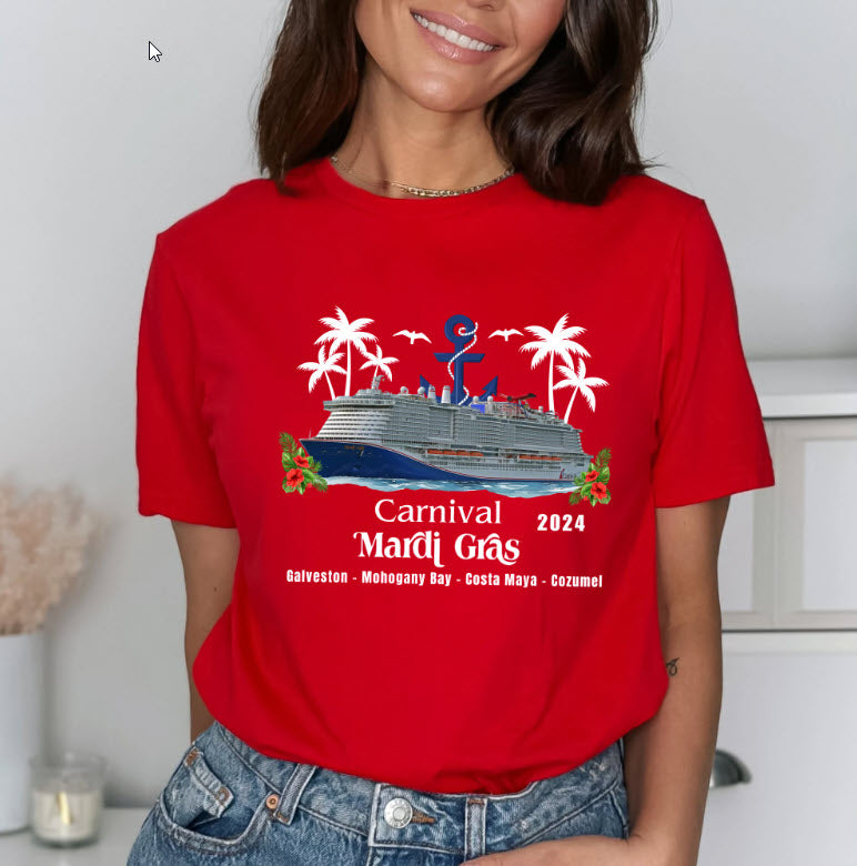 Carnival Mardi Gras Custom Cruise Shirt - Matching Group Cruise T-Shirt