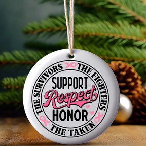 Breast Cancer Awareness Custom Ornament