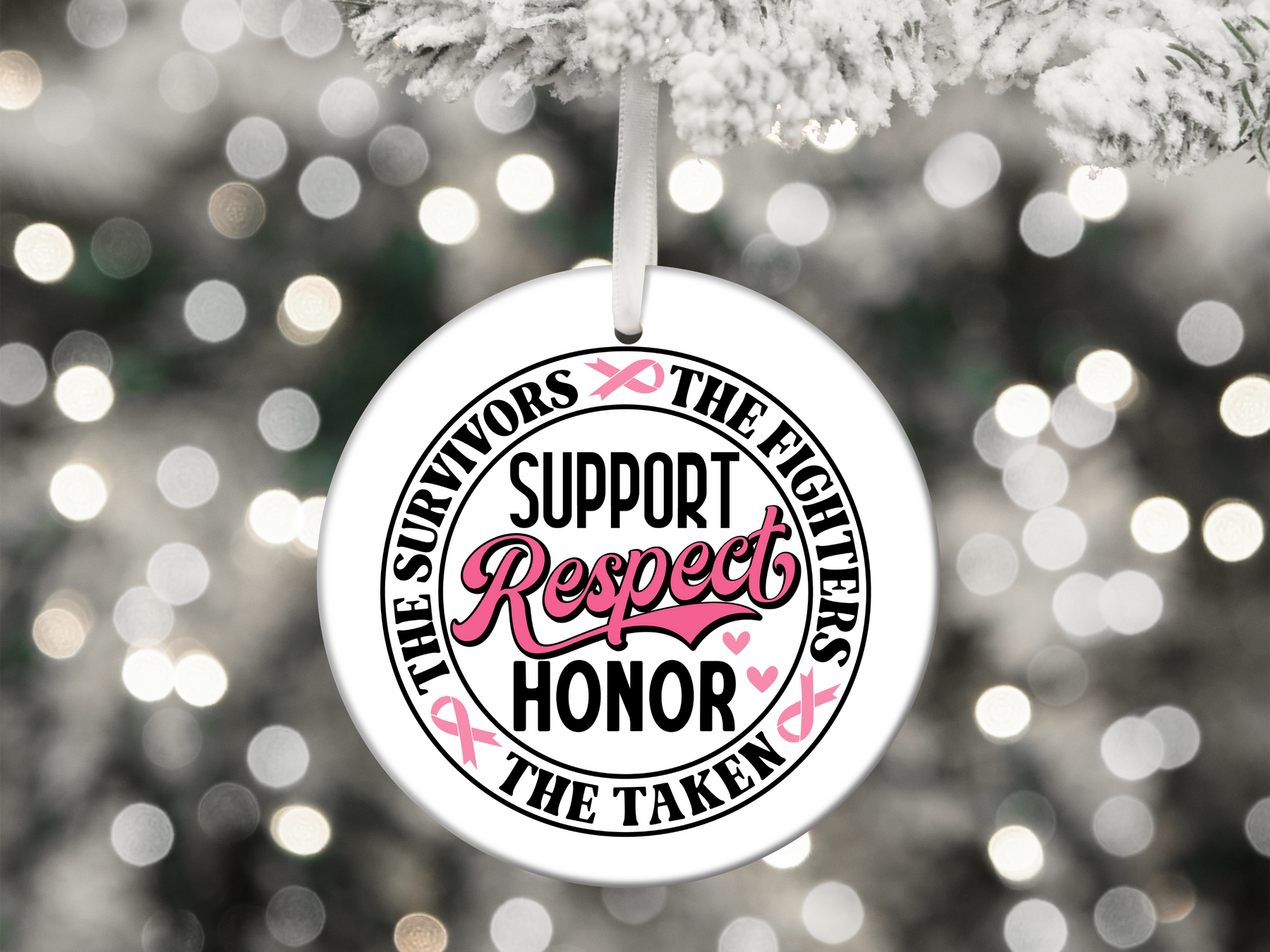 Breast Cancer Awareness Custom Ornament