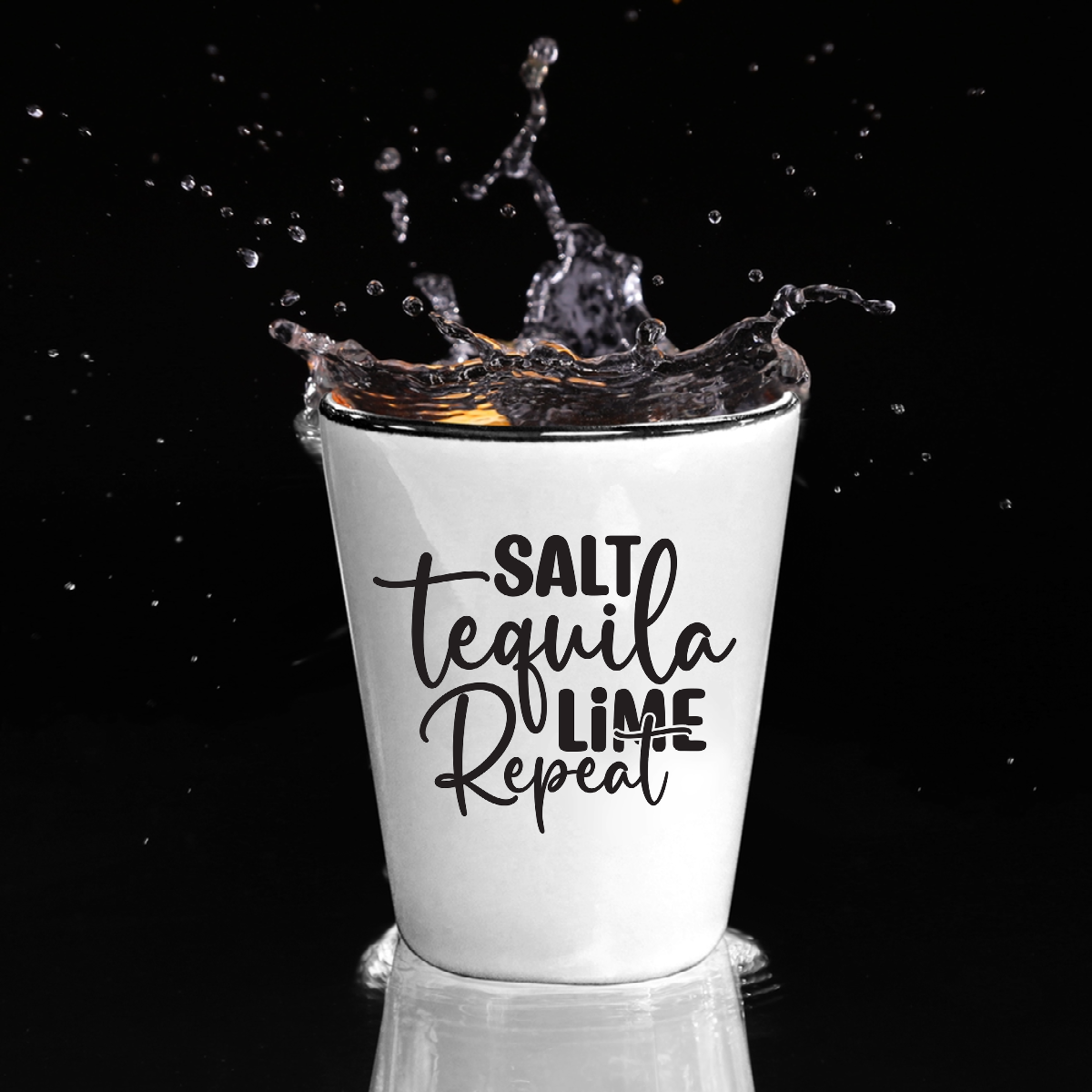 Salt Tequila Lime Repeat - Shot Glass