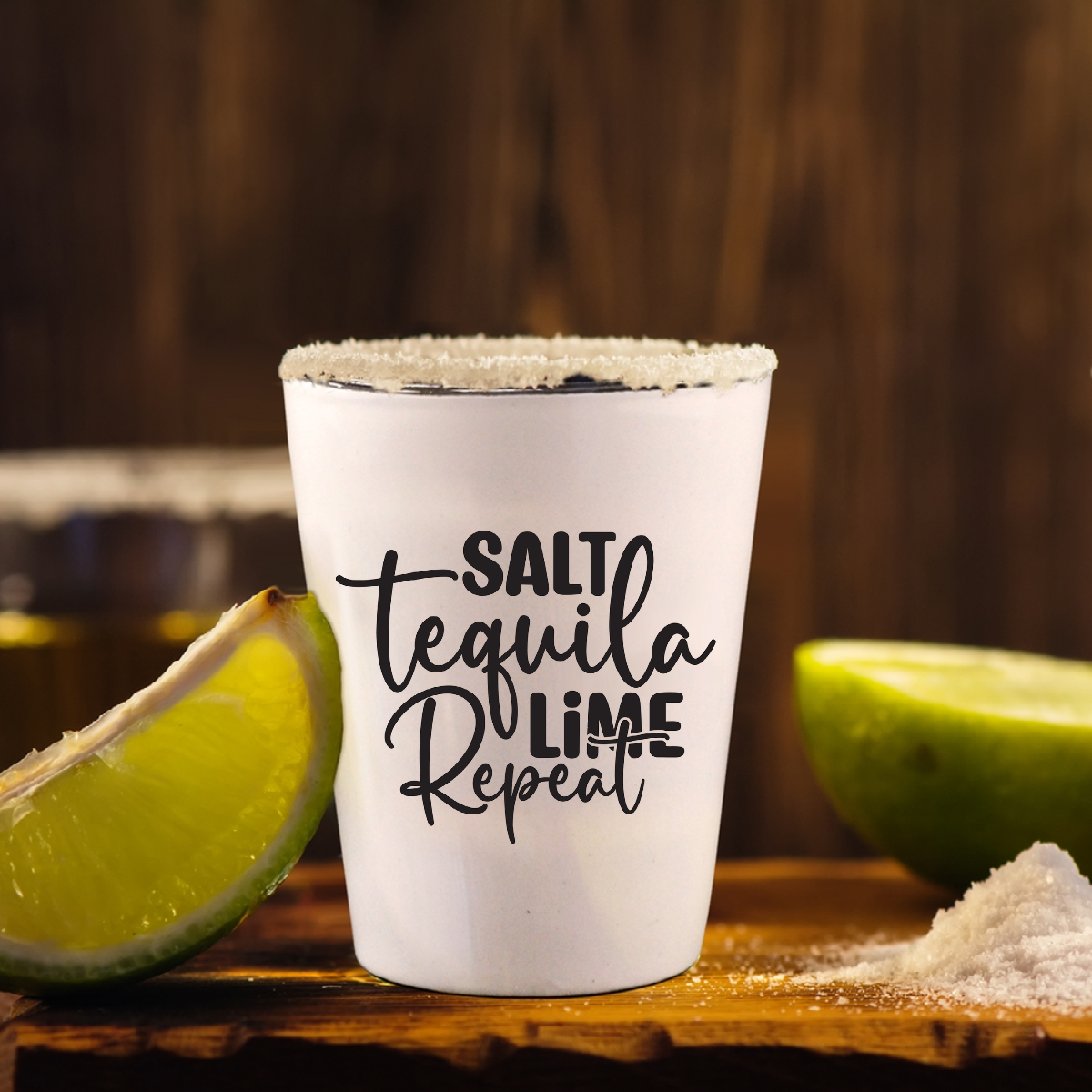 Salt Tequila Lime Repeat - Shot Glass