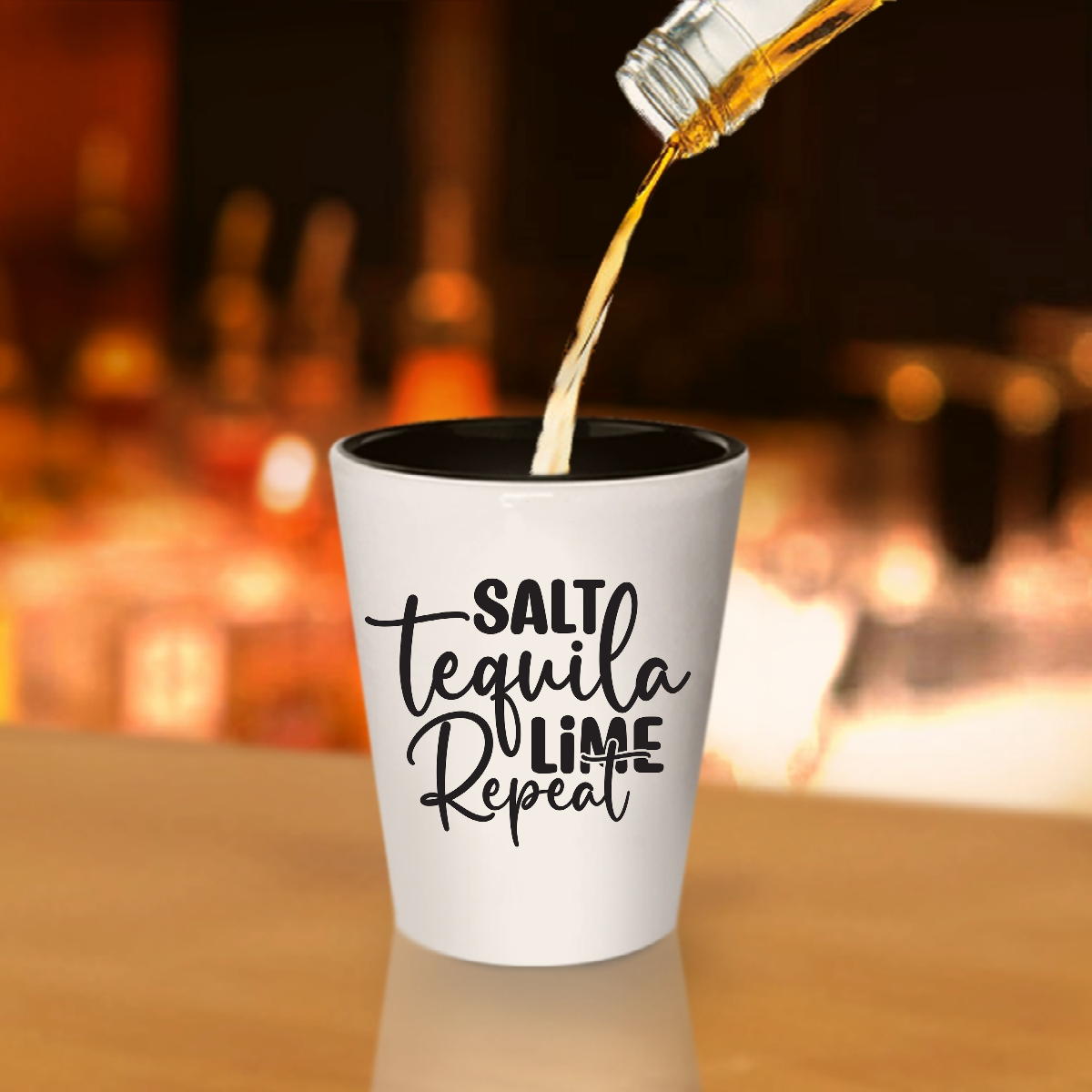 Salt Tequila Lime Repeat - Shot Glass