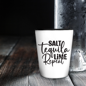 Salt Tequila Lime Repeat - Shot Glass